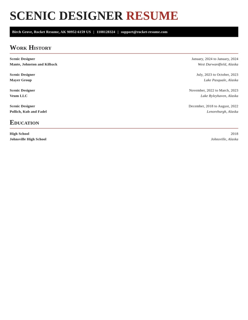 scenic designer misc resume exquisite template 0 exq