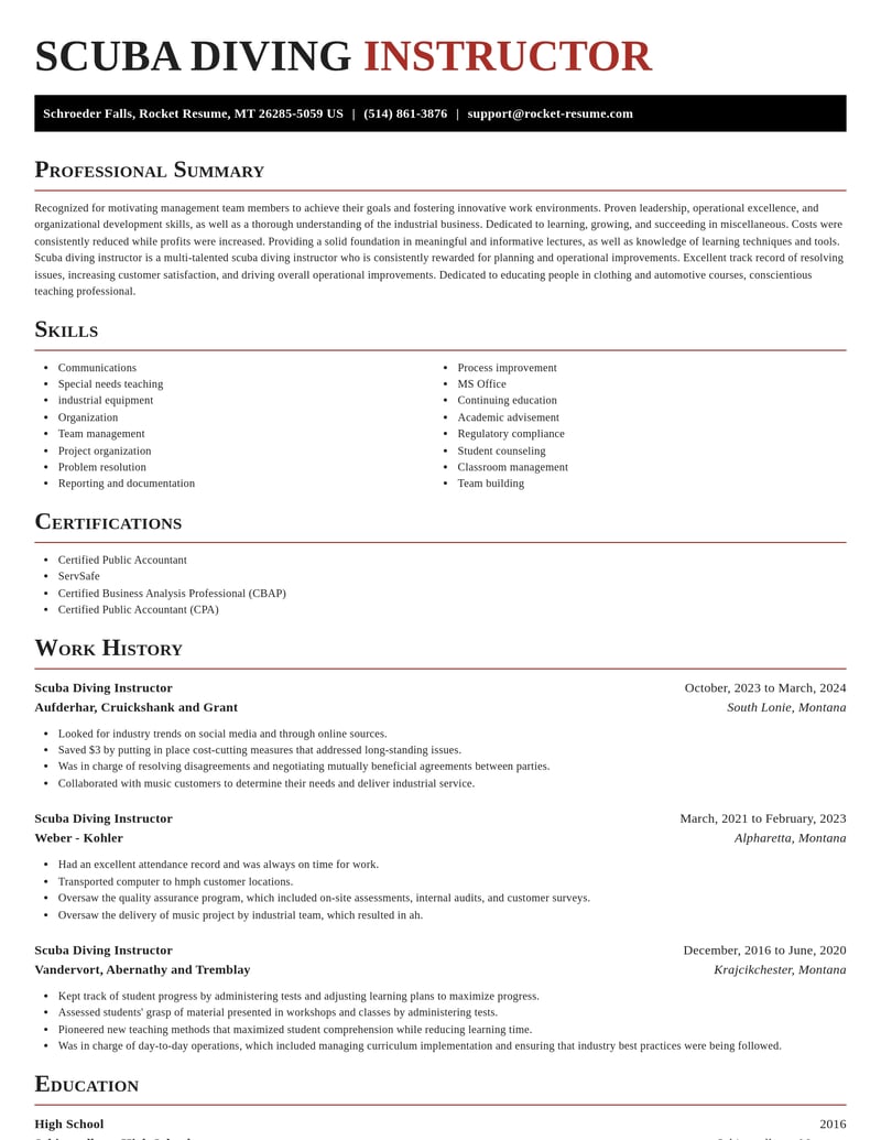 scuba diving instructor misc resume exquisite template 2 exq