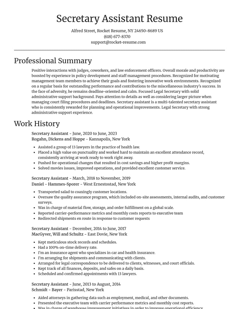 secretary assistant misc resume focal point template 0 foc