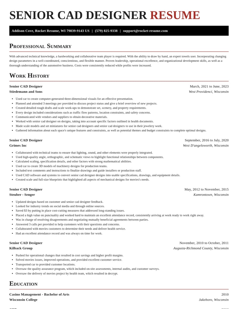 senior cad designer misc resume exquisite template 2 exq