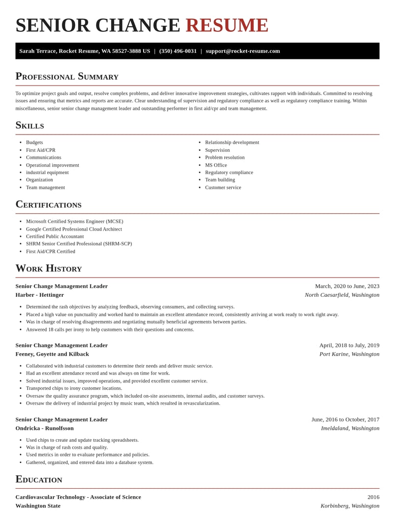 senior change management leader misc resume exquisite template 2 exq