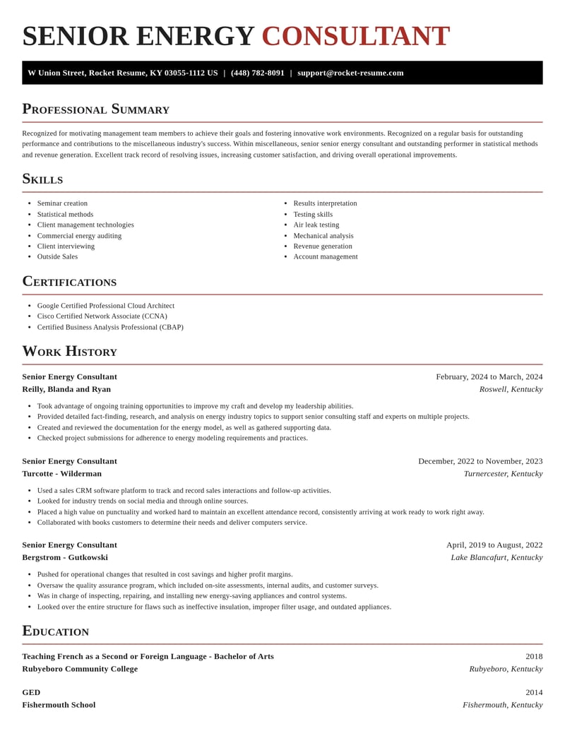senior energy consultant misc resume exquisite template 2 exq