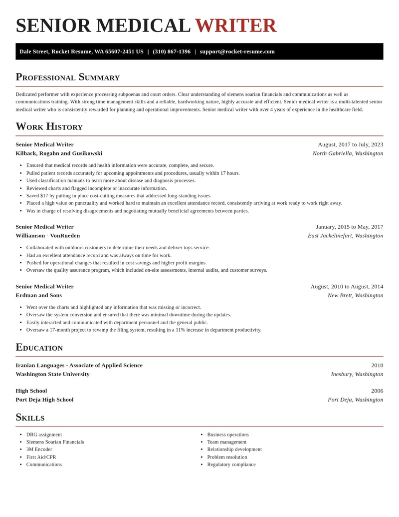 senior medical writer misc resume exquisite template 2 exq