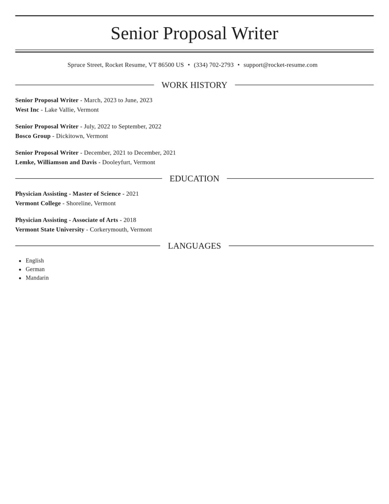 senior proposal writer misc resume elegant template 1 ele