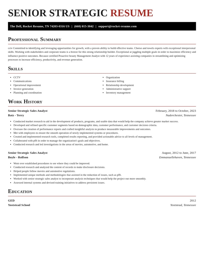 senior strategic sales analyst misc resume exquisite template 0 exq