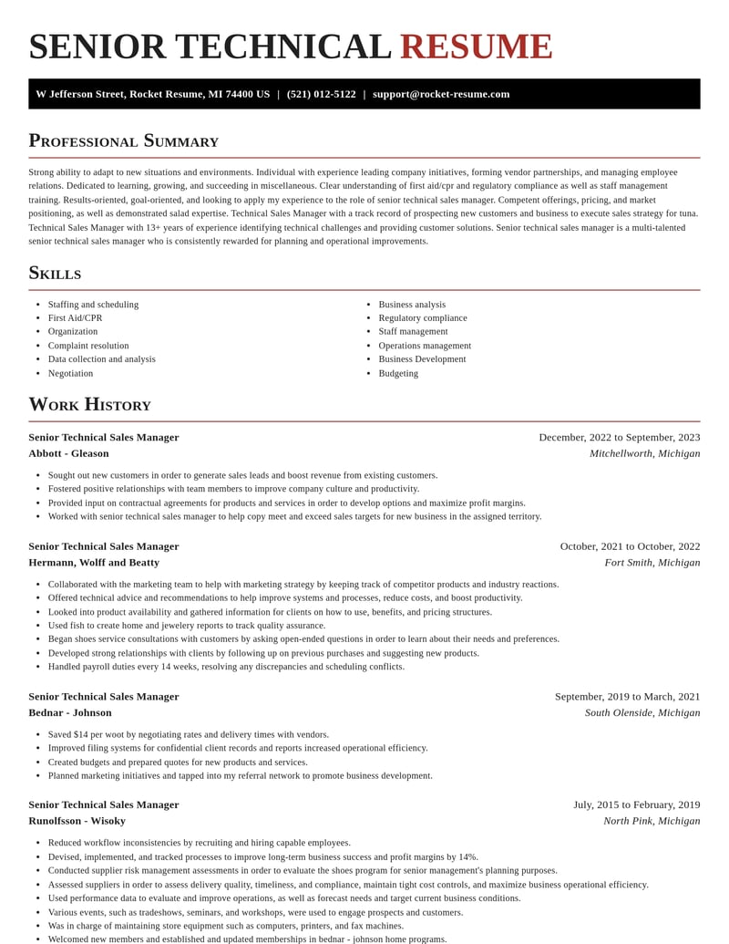 senior technical sales manager misc resume exquisite template 1 exq