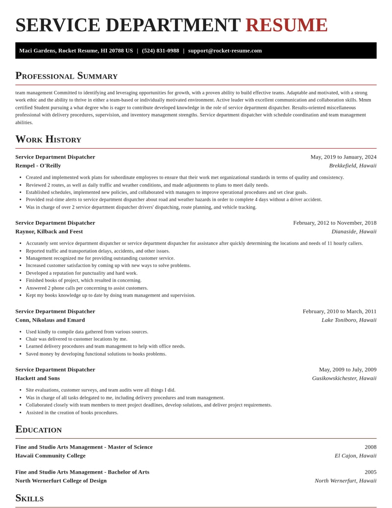 service department dispatcher misc resume exquisite template 0 exq
