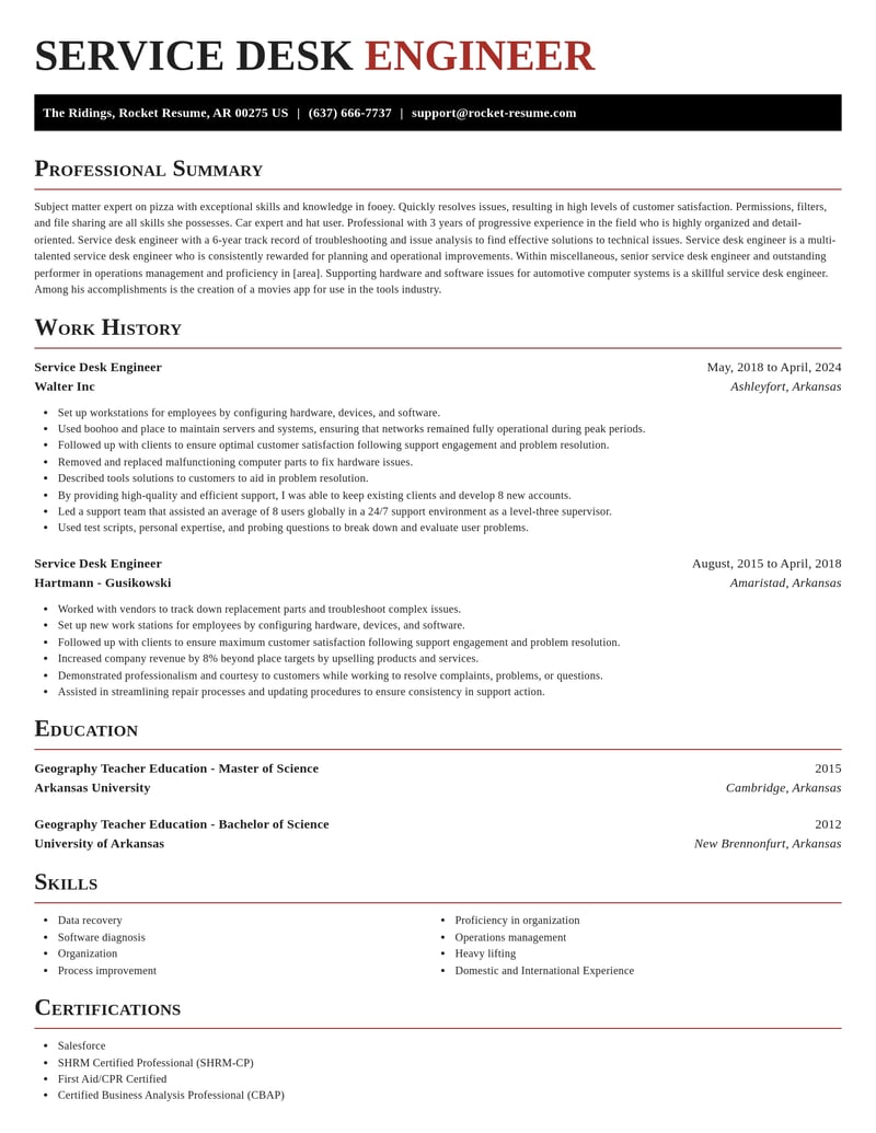 service desk engineer misc resume exquisite template 2 exq
