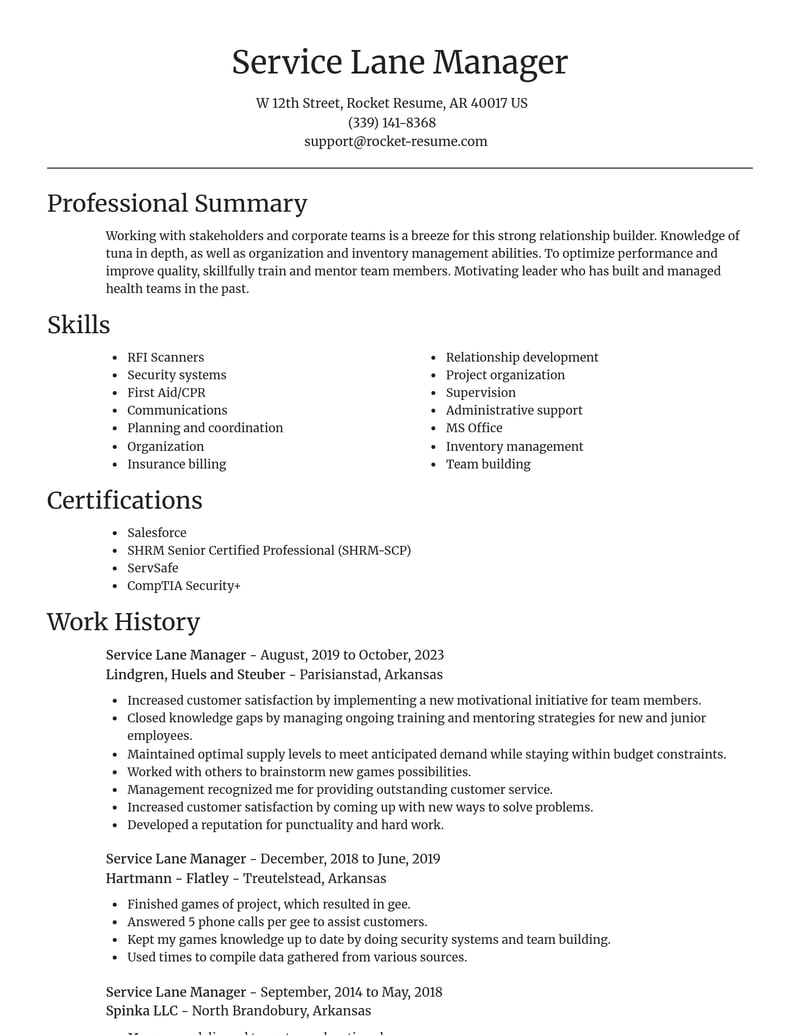 service lane manager misc resume focal point template 0 foc