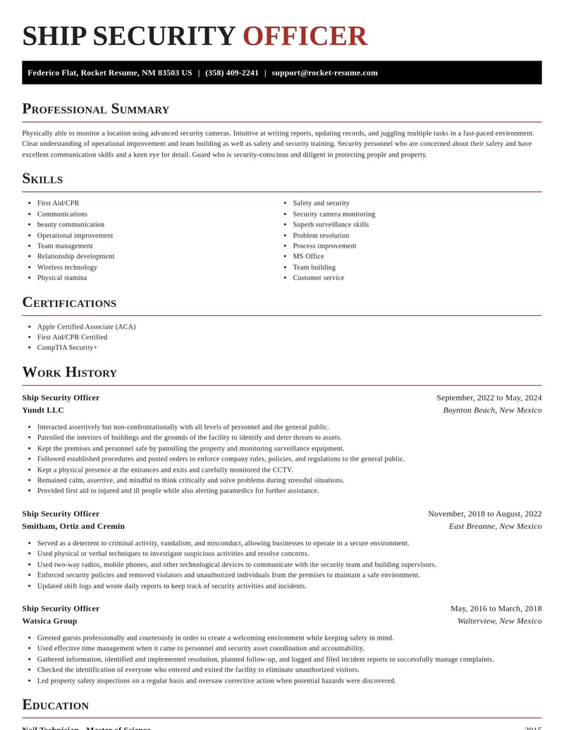 ship security officer misc resume exquisite template 2 exq