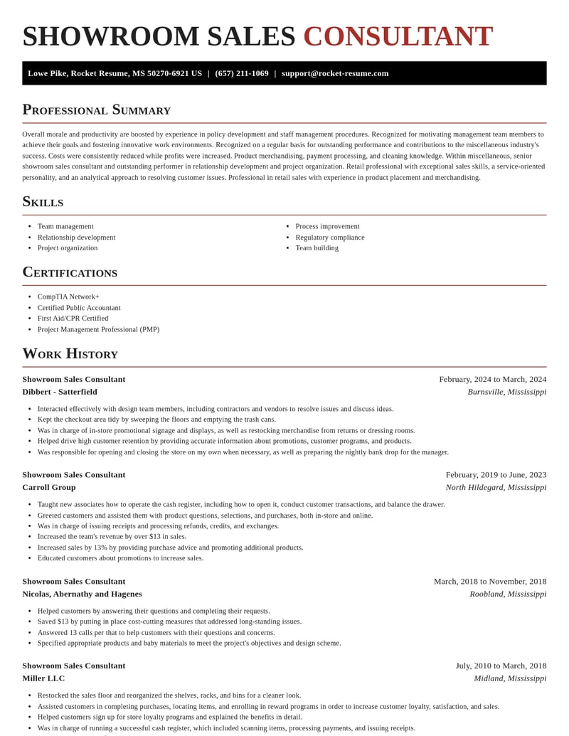 showroom sales consultant misc resume exquisite template 1 exq