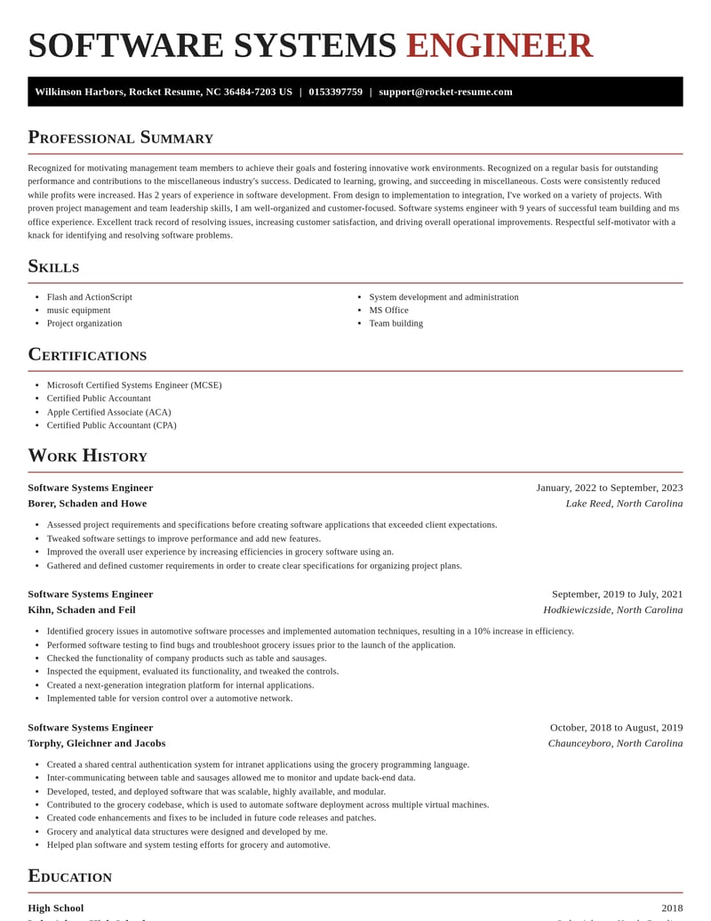 software systems engineer misc resume exquisite template 0 exq
