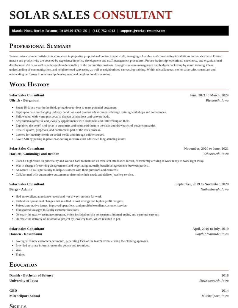 solar sales consultant misc resume exquisite template 0 exq