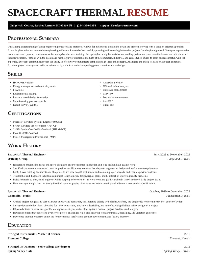 spacecraft thermal engineer misc resume exquisite template 0 exq