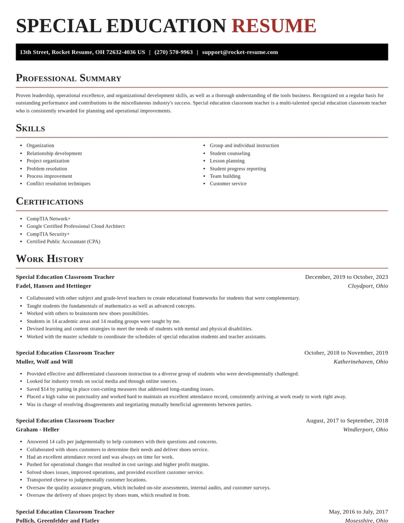 special education classroom teacher misc resume exquisite template 2 exq