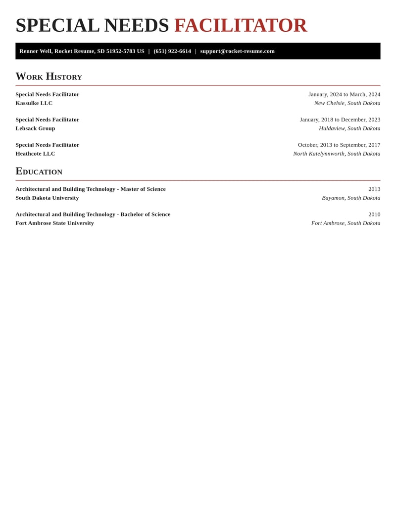 special needs facilitator misc resume exquisite template 1 exq
