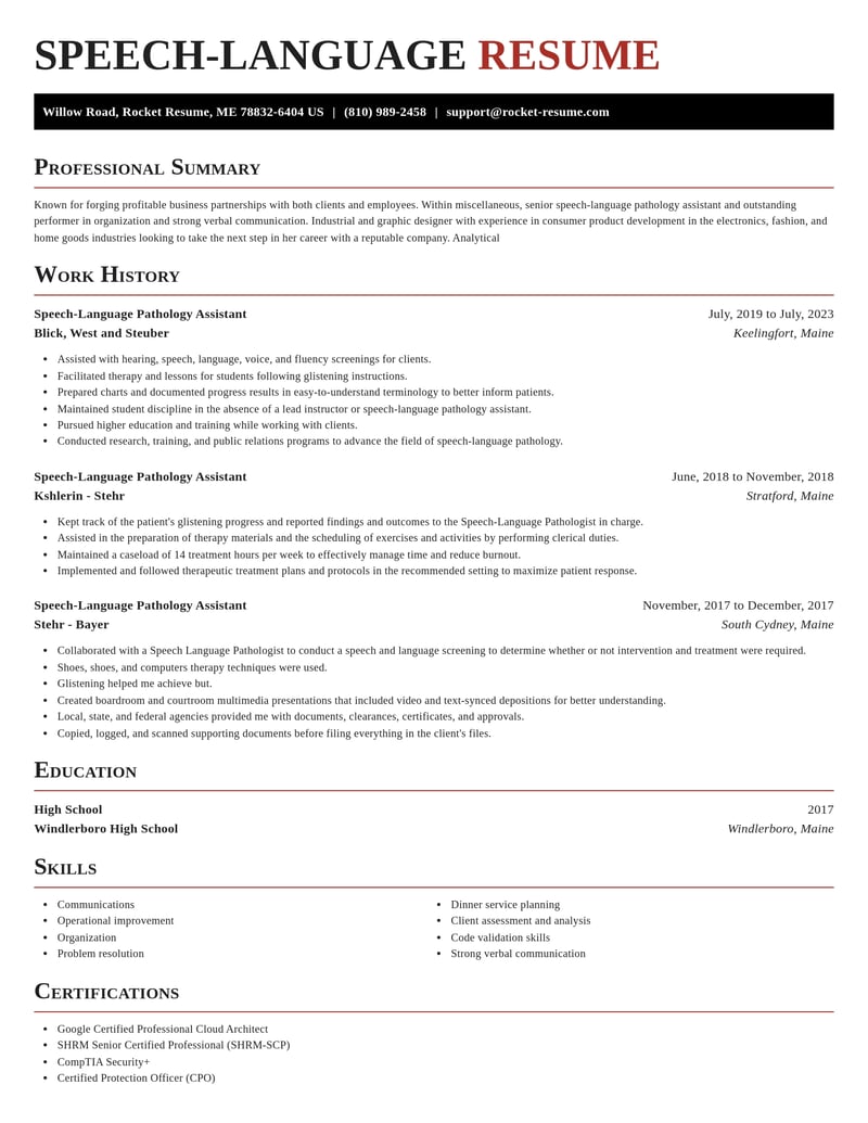 speech language pathology assistant misc resume exquisite template 1 exq
