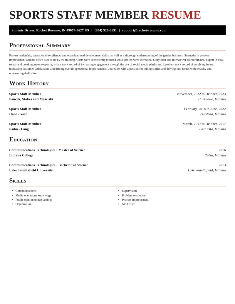 sports staff member misc resume exquisite template 2 exq