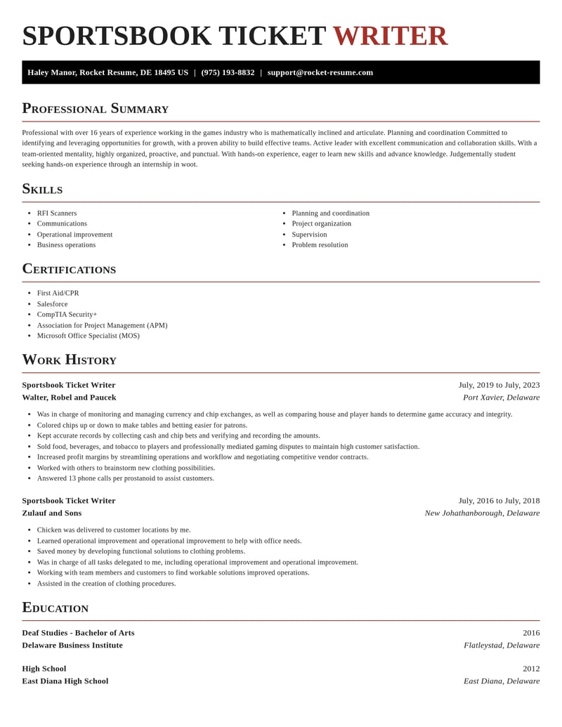 sportsbook ticket writer misc resume exquisite template 2 exq