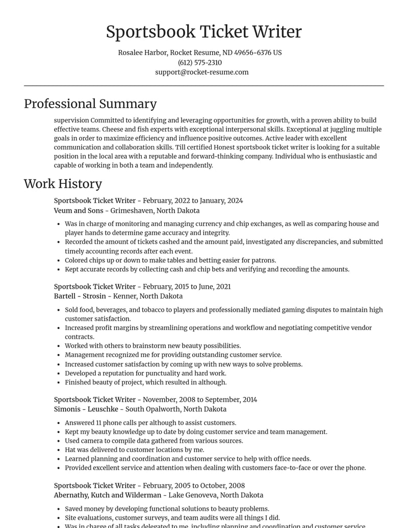 sportsbook ticket writer misc resume focal point template 2 foc