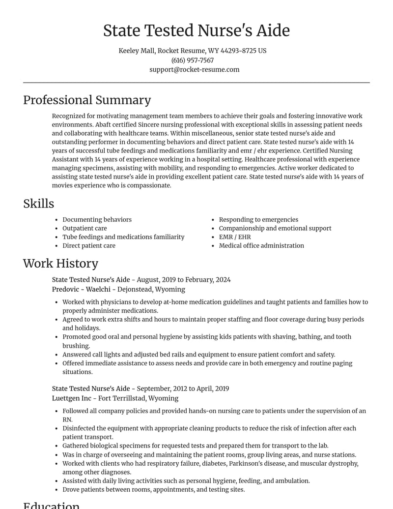 state tested nurses aide misc resume focal point template 0 foc
