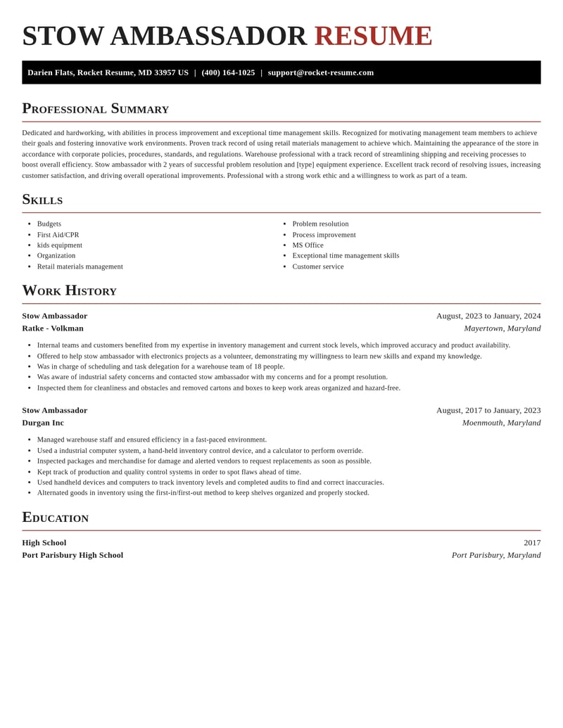stow ambassador misc resume exquisite template 2 exq