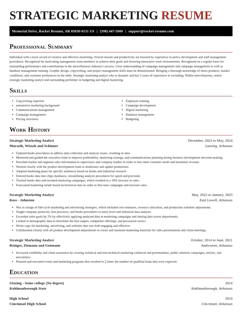 strategic marketing analyst misc resume exquisite template 2 exq