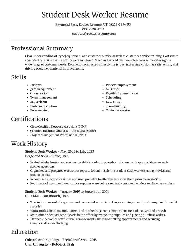 student desk worker misc resume focal point template 0 foc