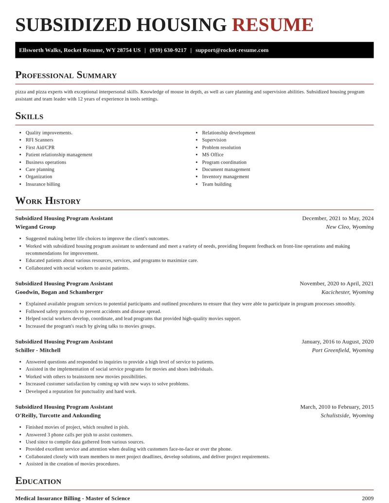 subsidized housing program assistant misc resume exquisite template 0 exq