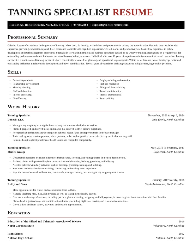 tanning specialist misc resume exquisite template 1 exq