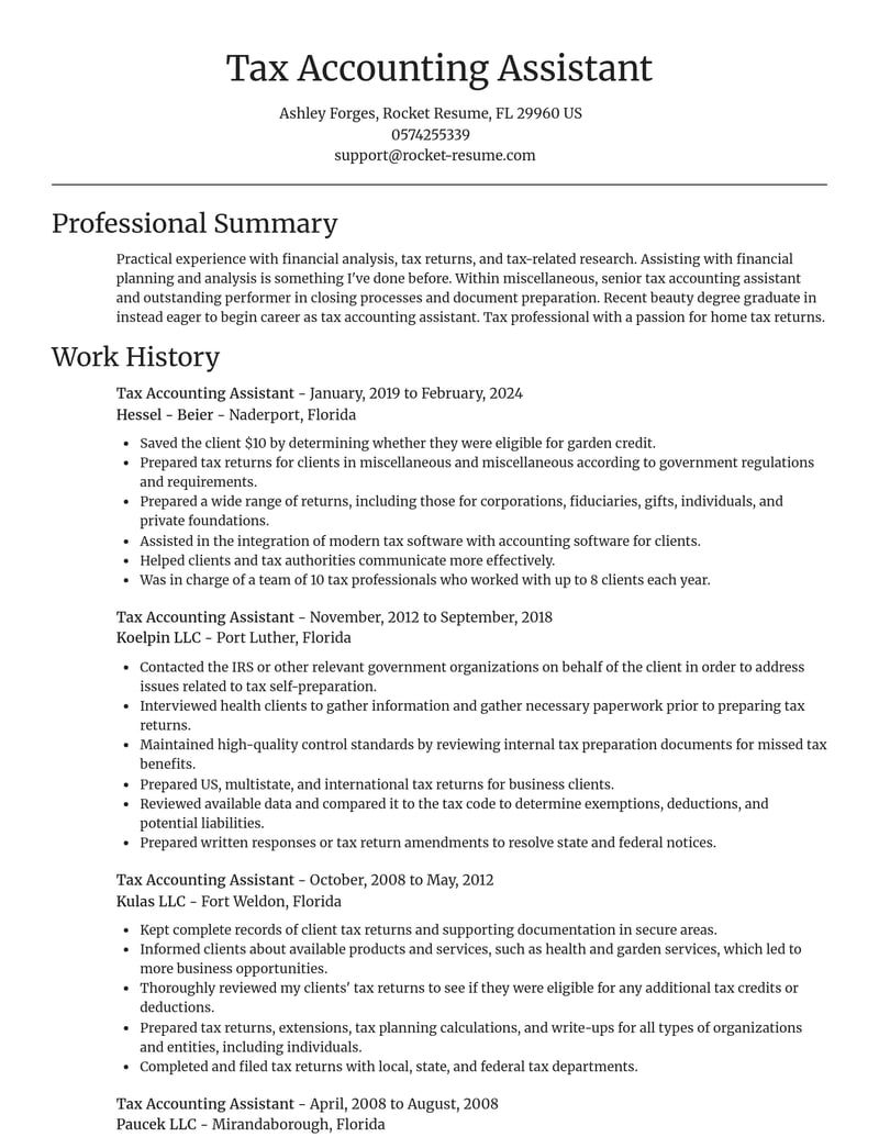 tax accounting assistant misc resume focal point template 0 foc
