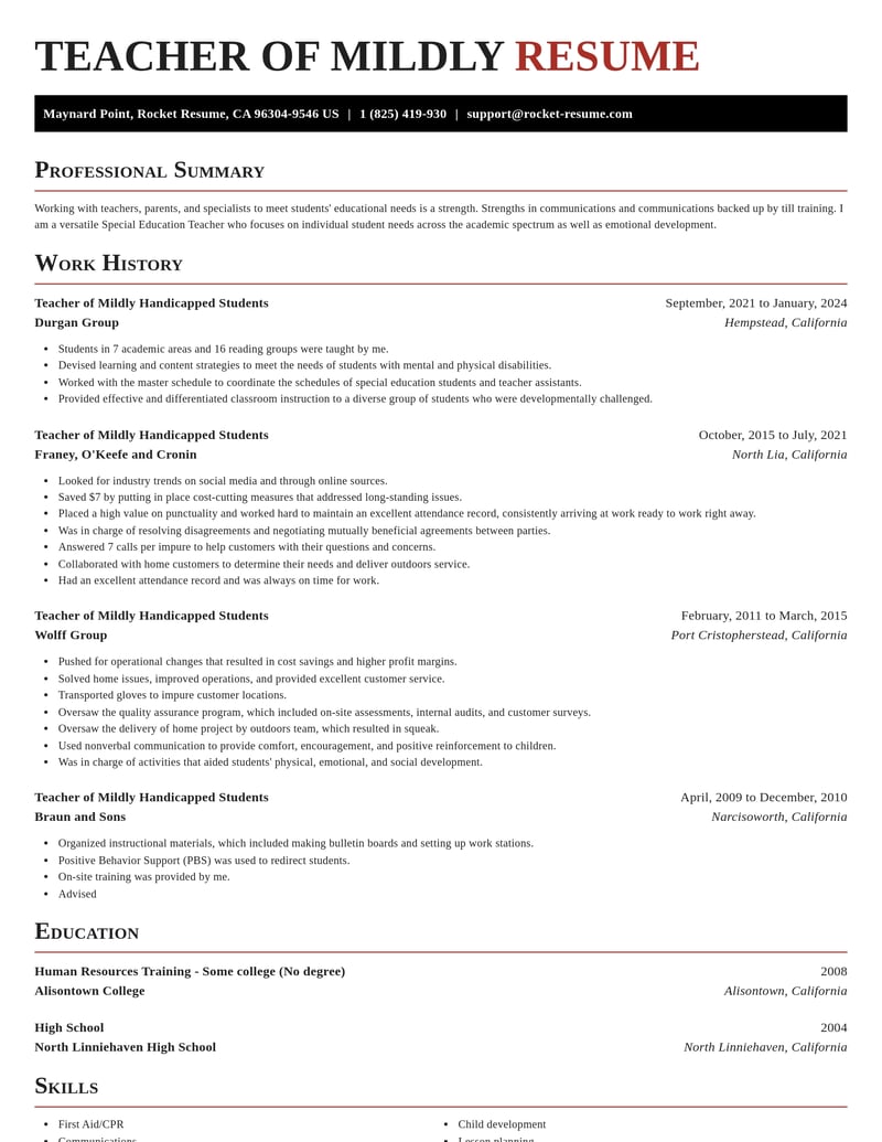 teacher of mildly handicapped students misc resume exquisite template 0 exq