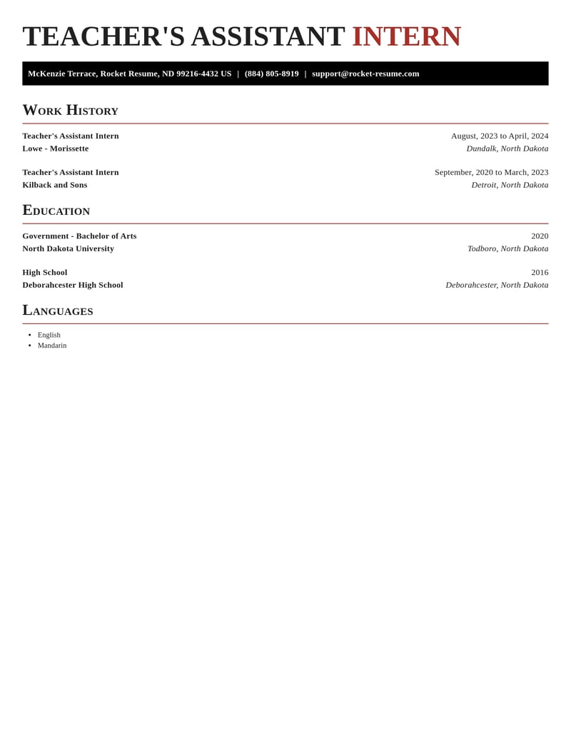 teachers assistant intern misc resume exquisite template 2 exq
