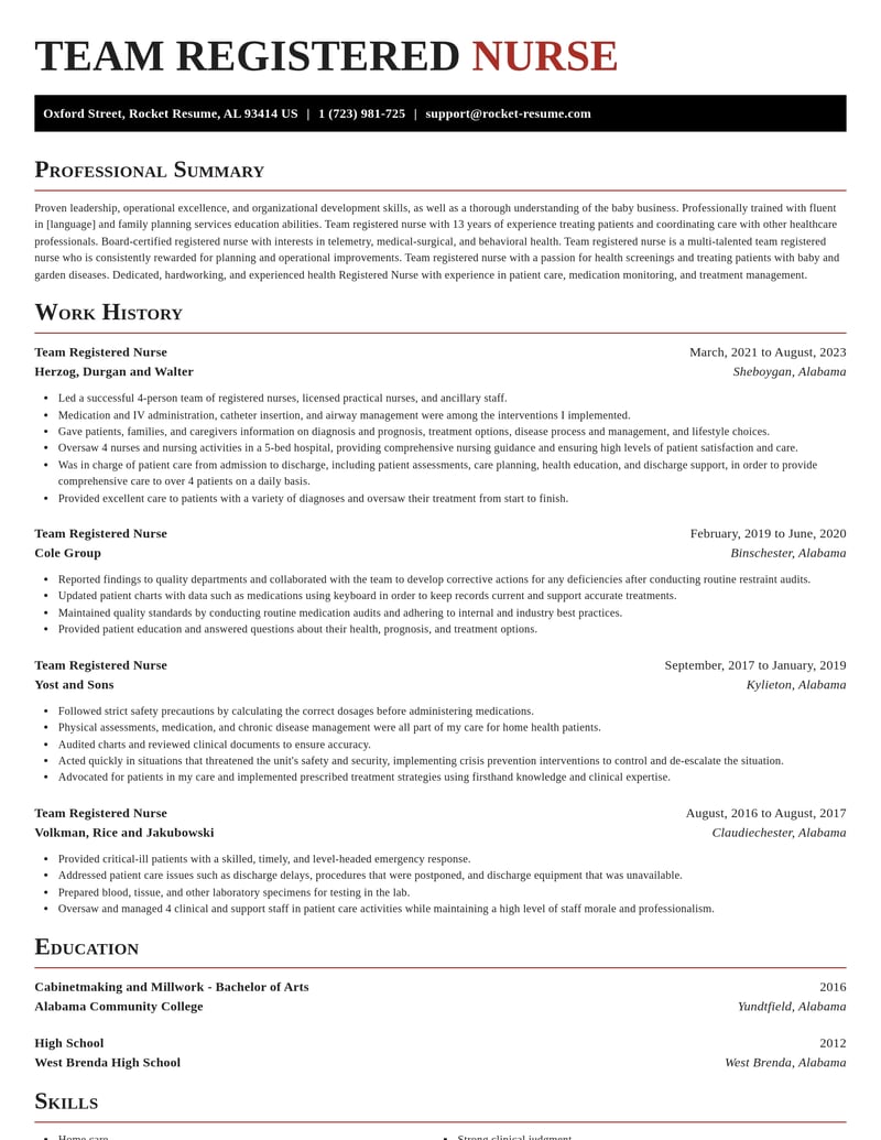 team registered nurse misc resume exquisite template 1 exq