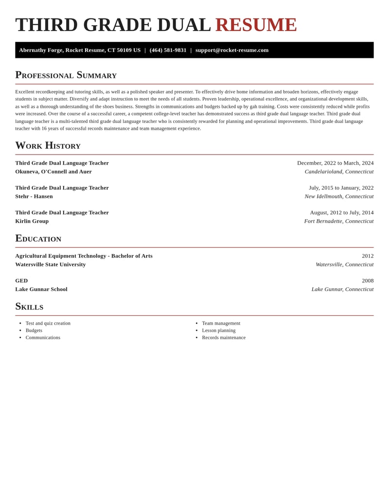 third grade dual language teacher misc resume exquisite template 0 exq