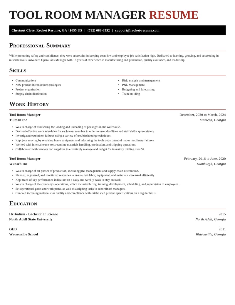 tool room manager misc resume exquisite template 1 exq