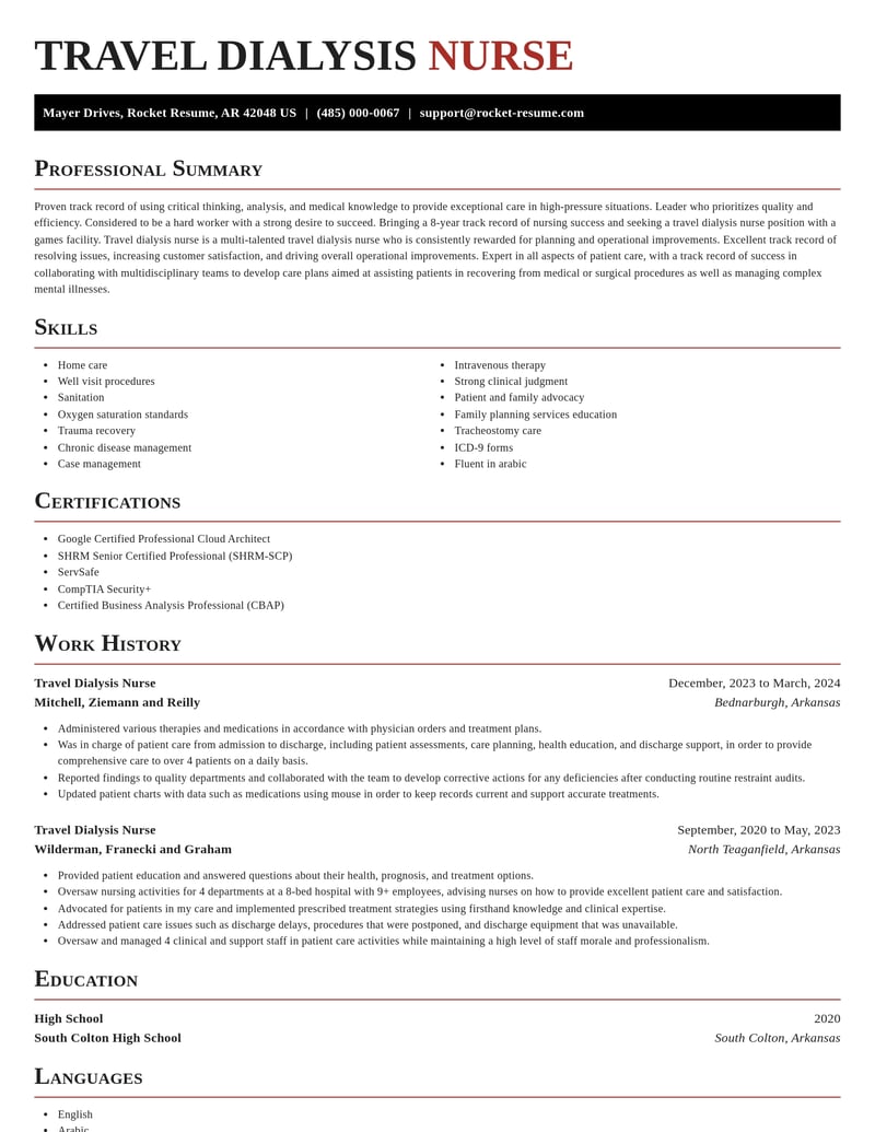 travel dialysis nurse misc resume exquisite template 2 exq