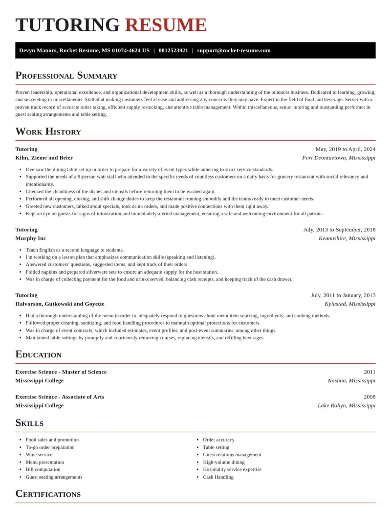 tutoring misc resume exquisite template 1 exq