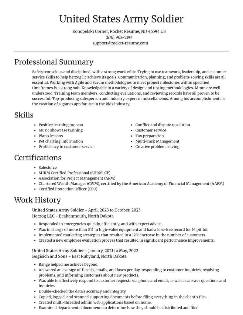 united states army soldier misc resume focal point template 0 foc
