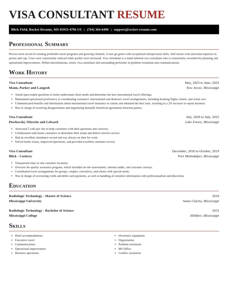 visa consultant misc resume exquisite template 2 exq