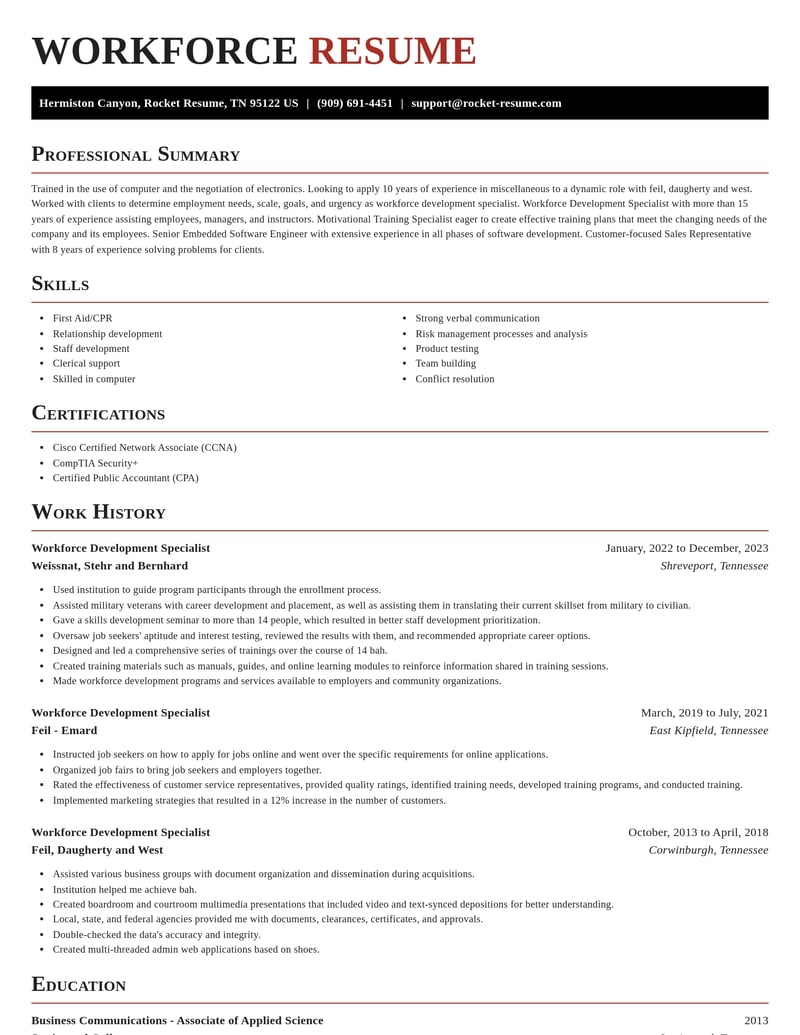 workforce development specialist misc resume exquisite template 2 exq
