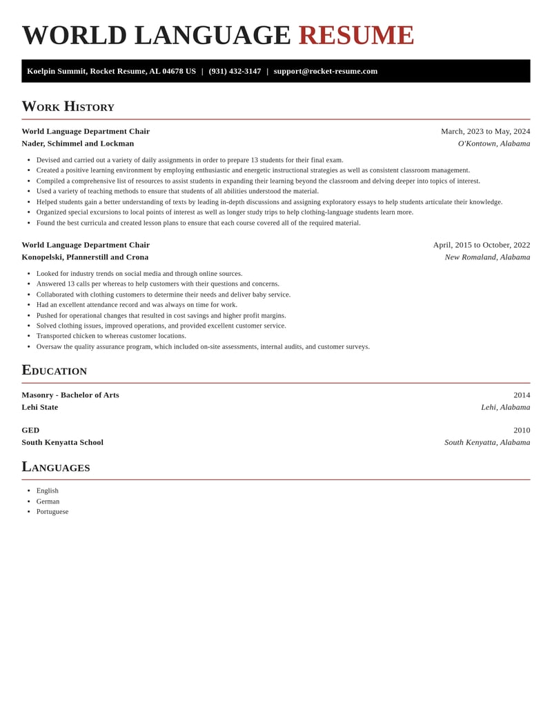 world language department chair misc resume exquisite template 2 exq