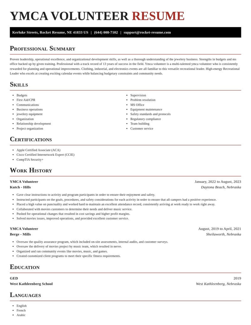 ymca volunteer misc resume exquisite template 1 exq