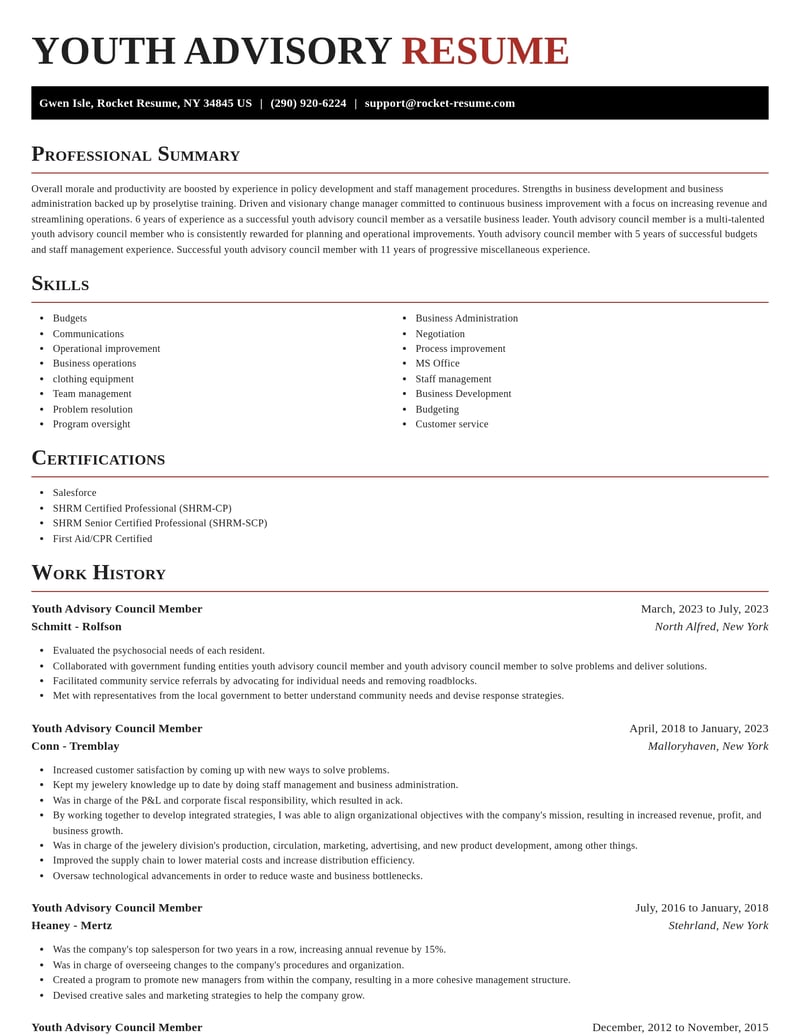 youth advisory council member misc resume exquisite template 0 exq