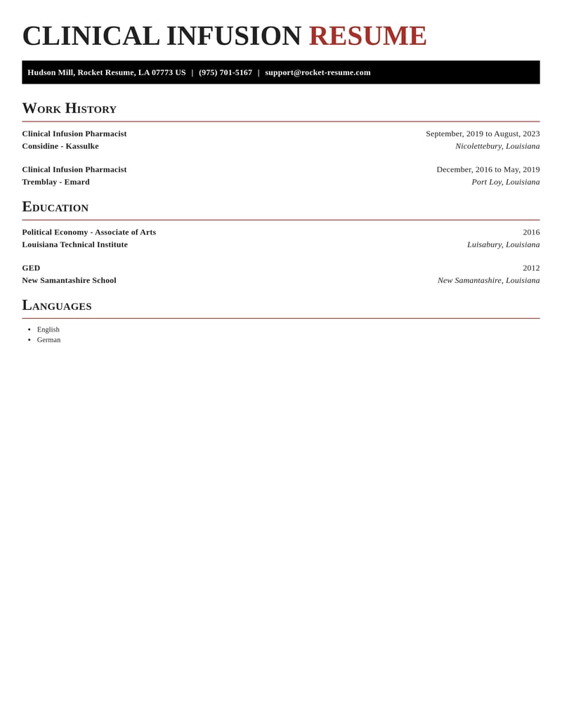 clinical infusion pharmacist pharmacy resume exquisite template 0 exq