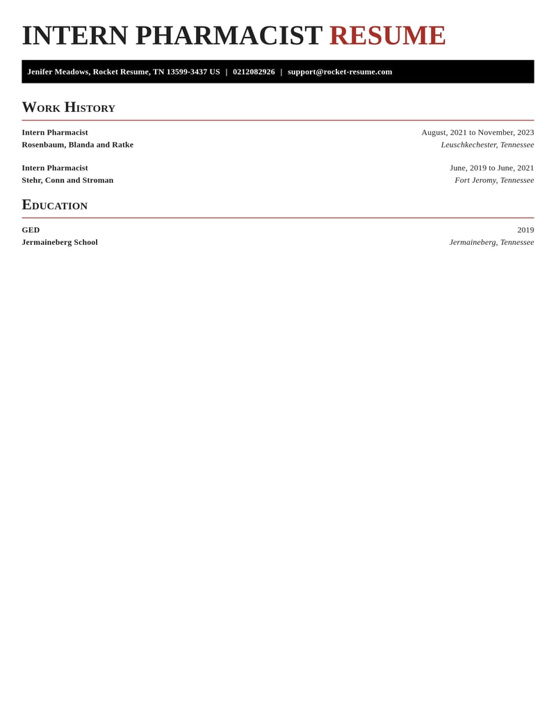 intern pharmacist pharmacy resume exquisite template 0 exq