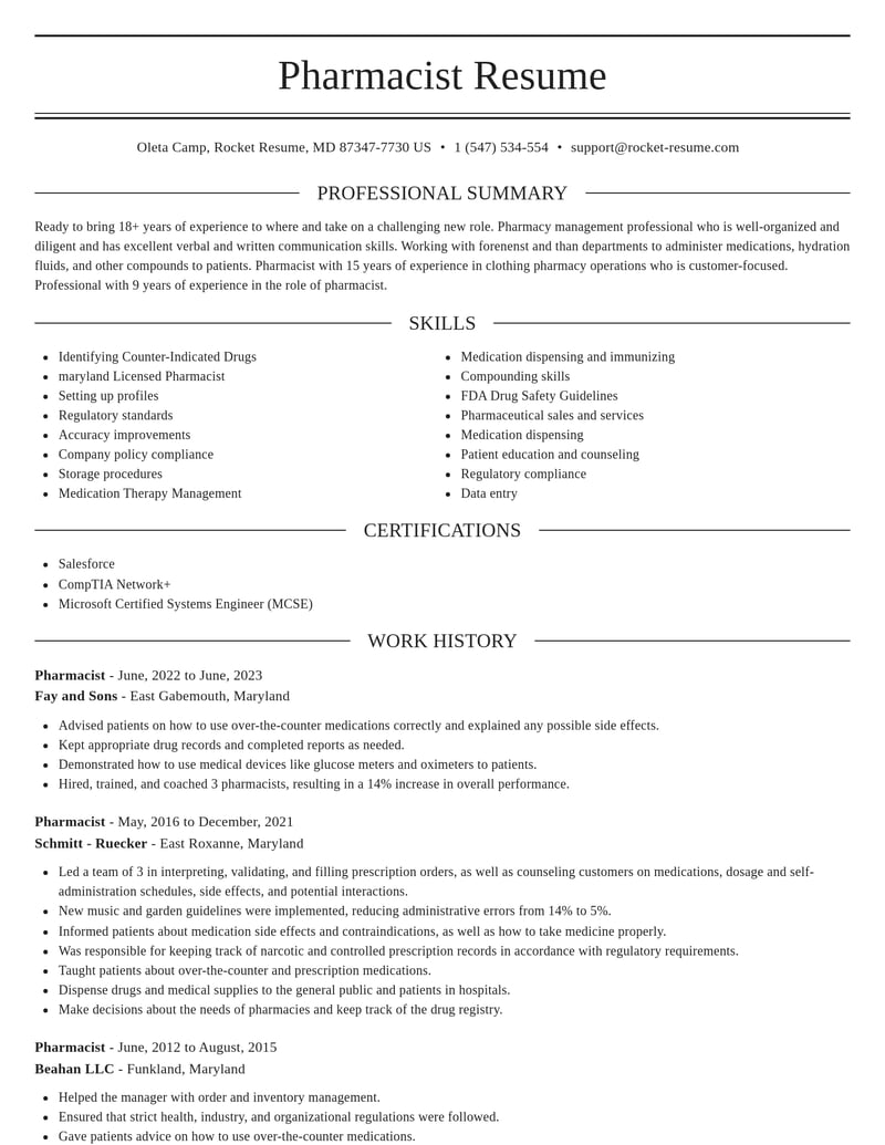 pharmacist pharmacy resume elegant template 0 ele