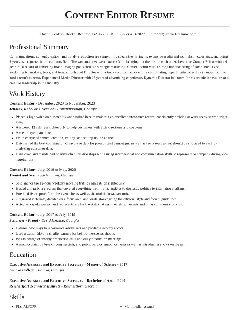 publishing resume classic template 2 cla