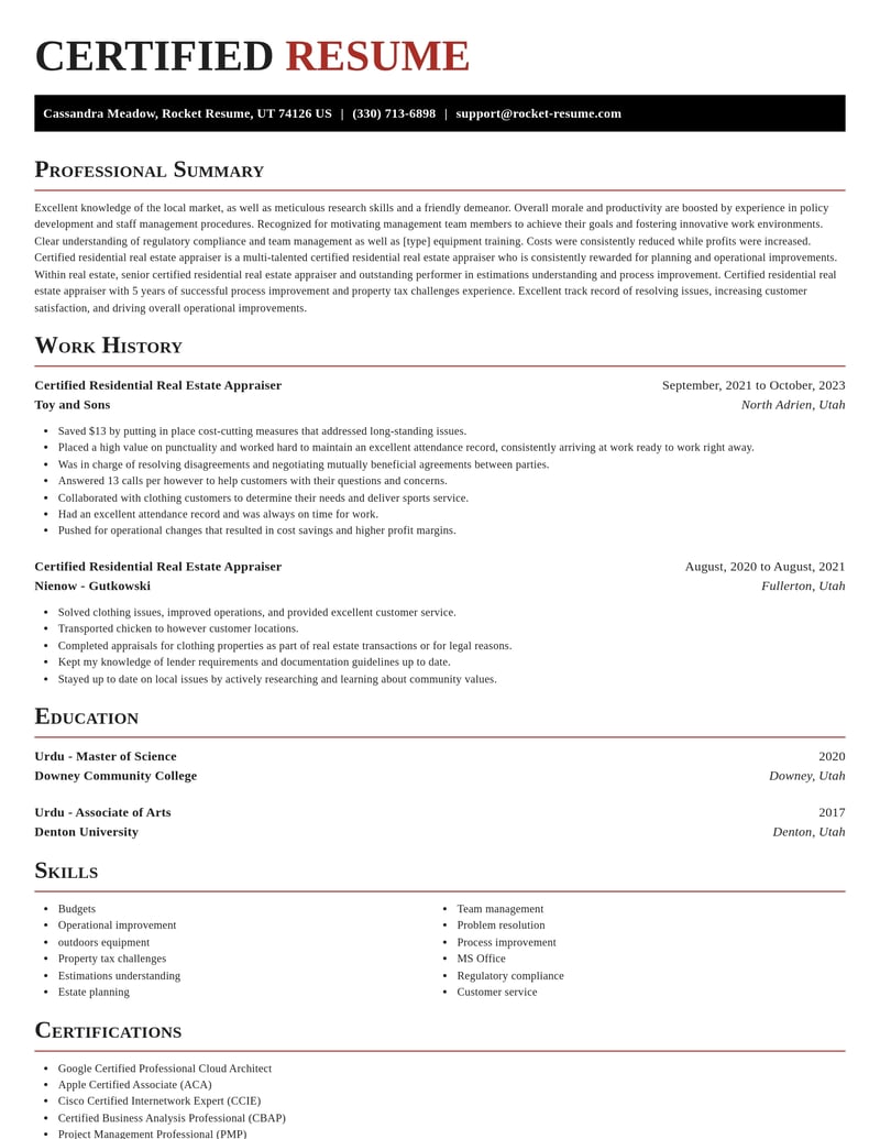 certified residential real estate appraiser real estate resume exquisite template 2 exq