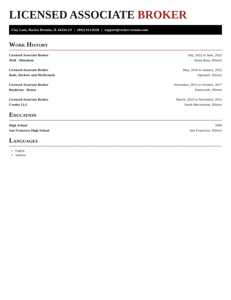 licensed associate broker real estate resume exquisite template 0 exq